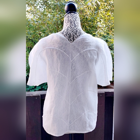 Blouse Women White Cotton Size S - Picture 7 of 13